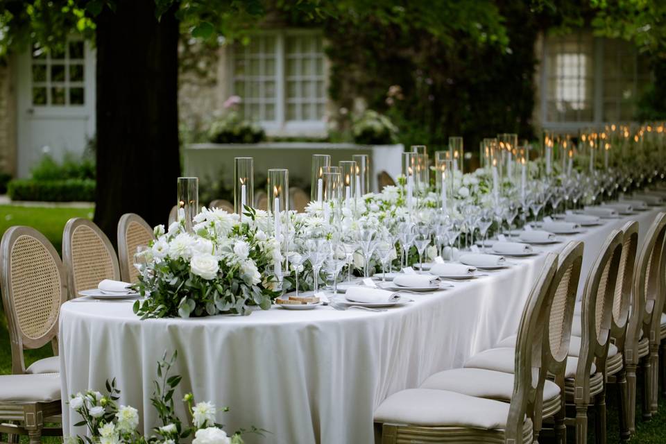 Diner de mariage en plein air