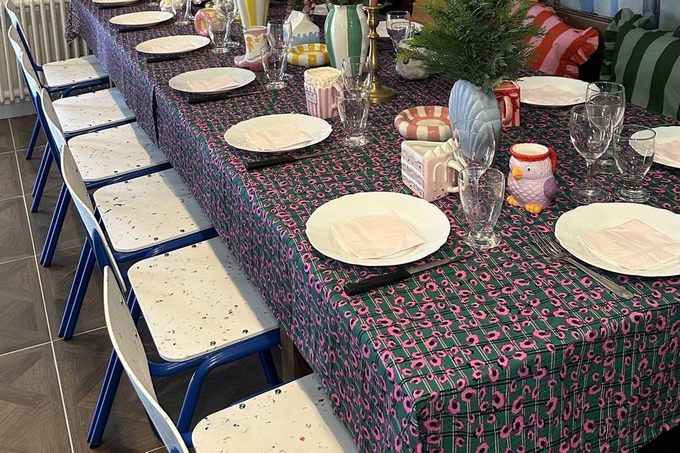 Table dressée gîte