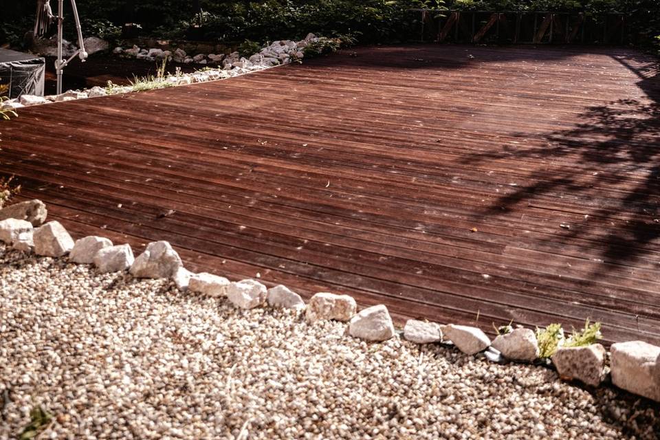 Terrasse spacieuse et paisible
