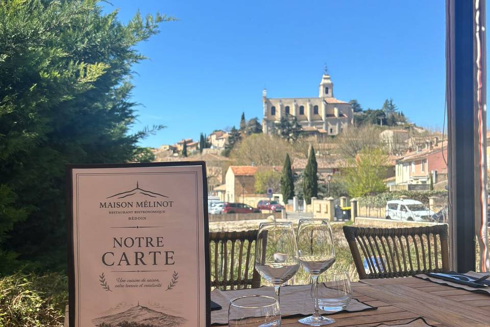 Terrasse vue sur village