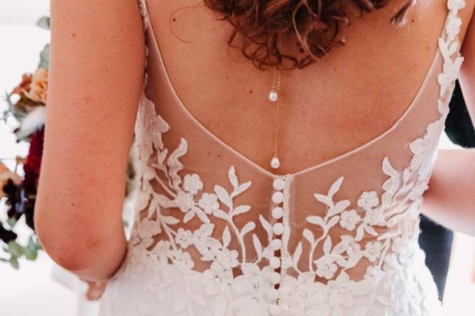 Collier de dos perles gouttes