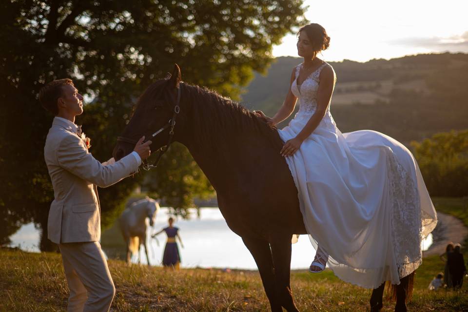 Séance couple cheval