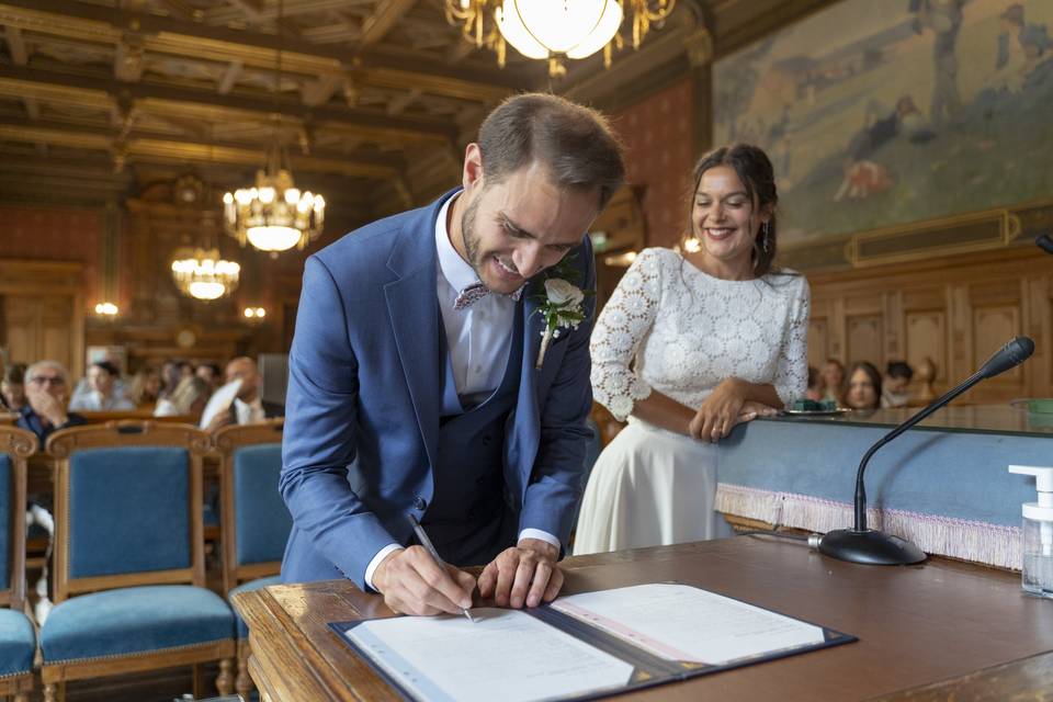 Cérémonie à la mairie