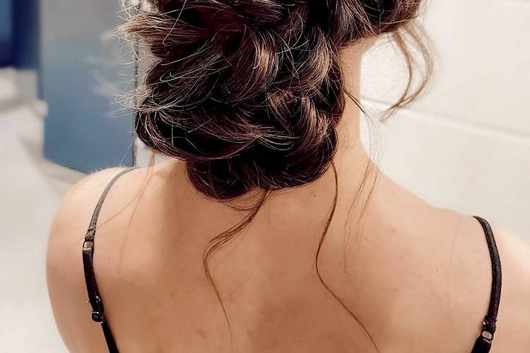 Chignon mariée tresses