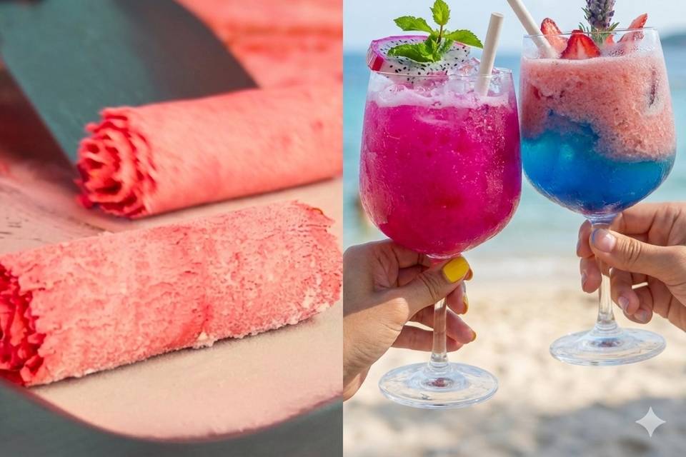 Glace et cocktail
