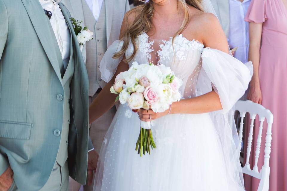 Bouquet de la mariée pastel