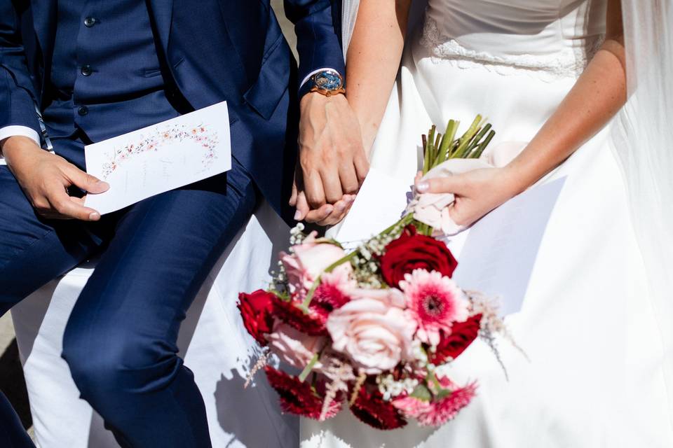Bouquet de mariée rétro
