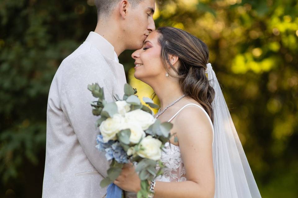Bouquet de mariée pastel