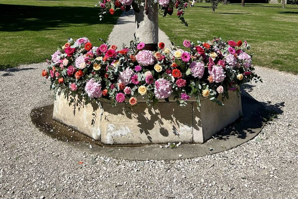 Arrangement floral fontaine