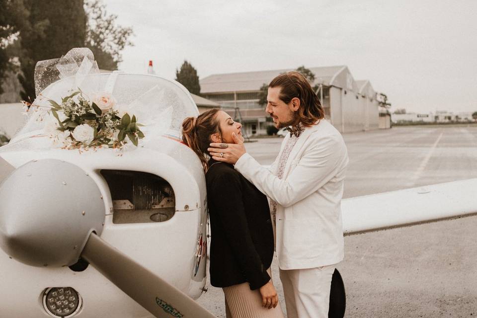 Demande en mariage - Avion