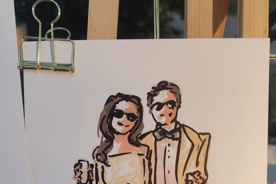 Portraits des mariés