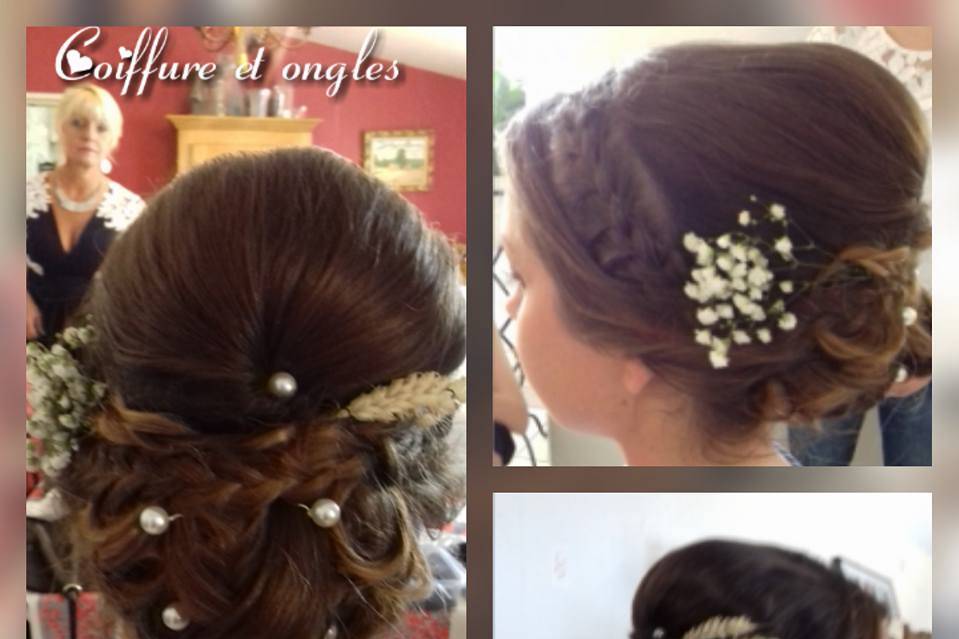 Chignon mariée champêtre