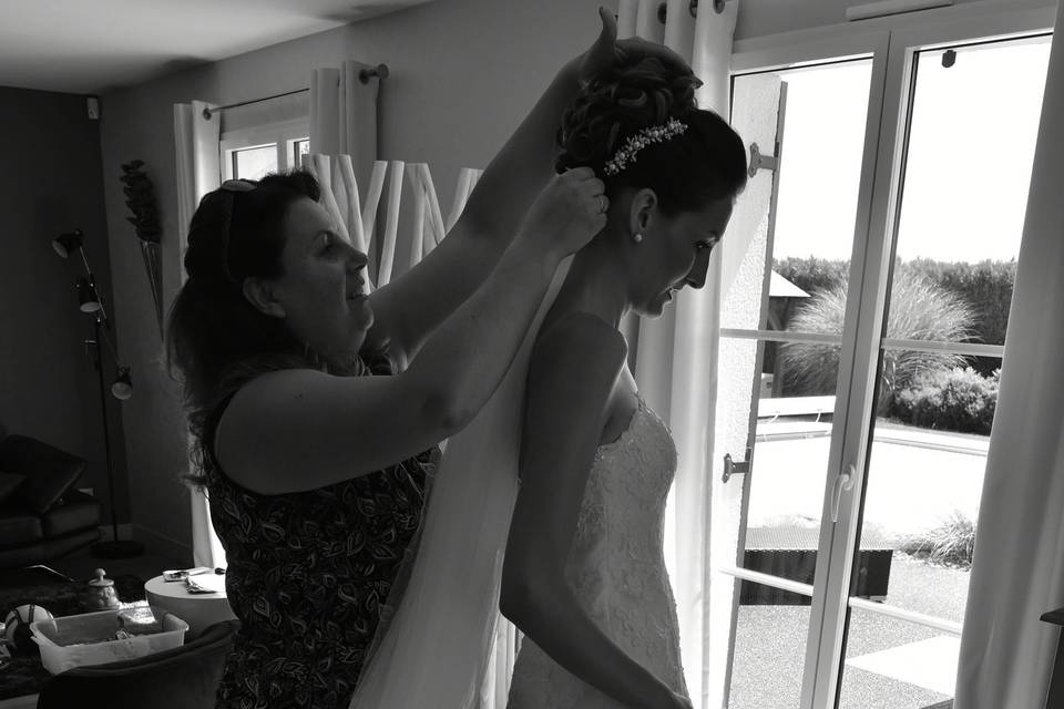 Chignon mariée orientale