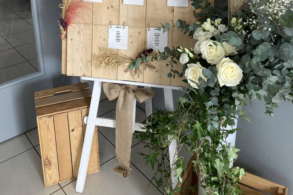 Plan de table Champêtre chic