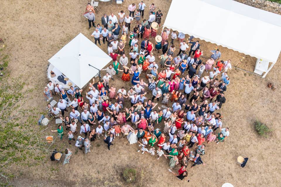 Photo de groupe aérienne