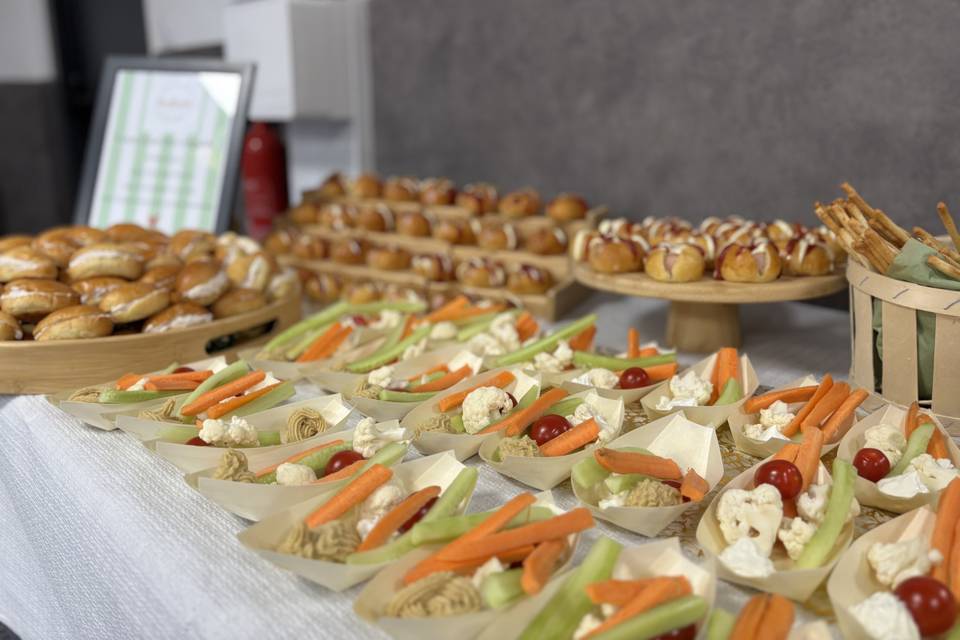 Barquette crudités, sauces