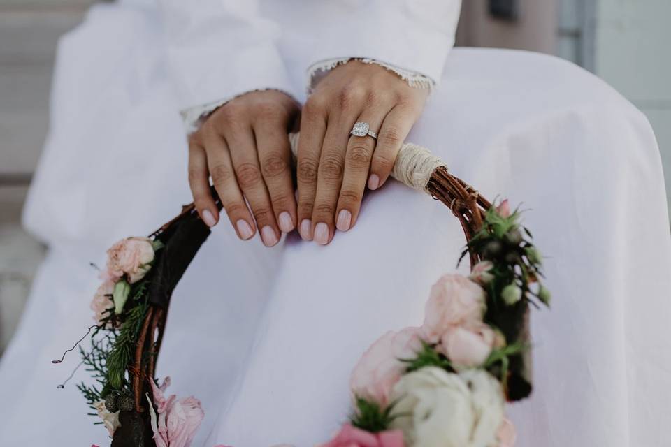 Bouquet de mariée sac.