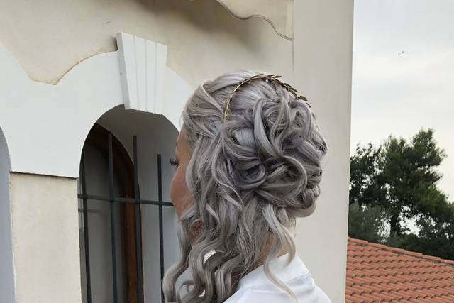 Chignon avec extensions de chi