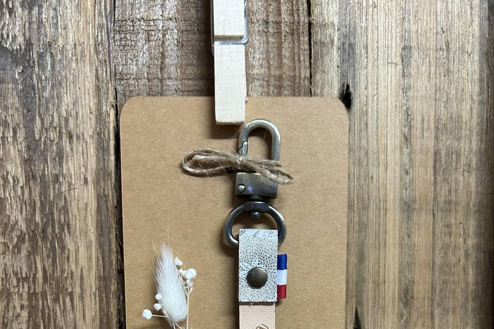 Porte clé en cuir