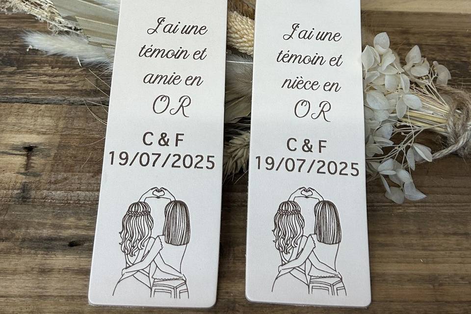 Marque page cadeau invité