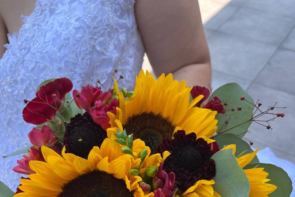 Bouquet de mariée rond