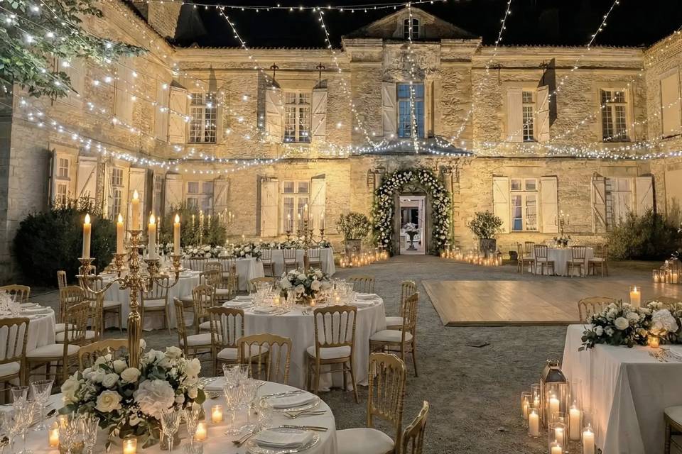 Soirée à ciel ouvert et scénographie