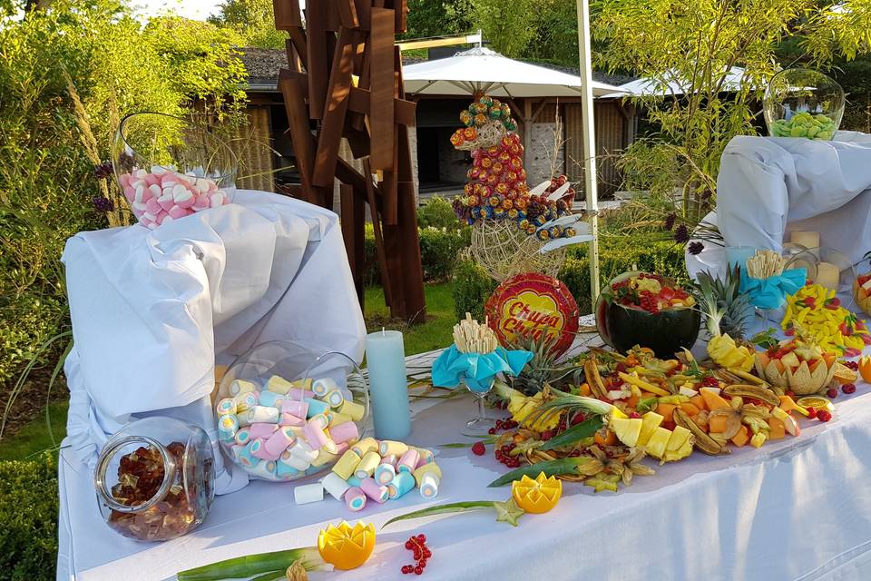 Candy bar et bar à fruits