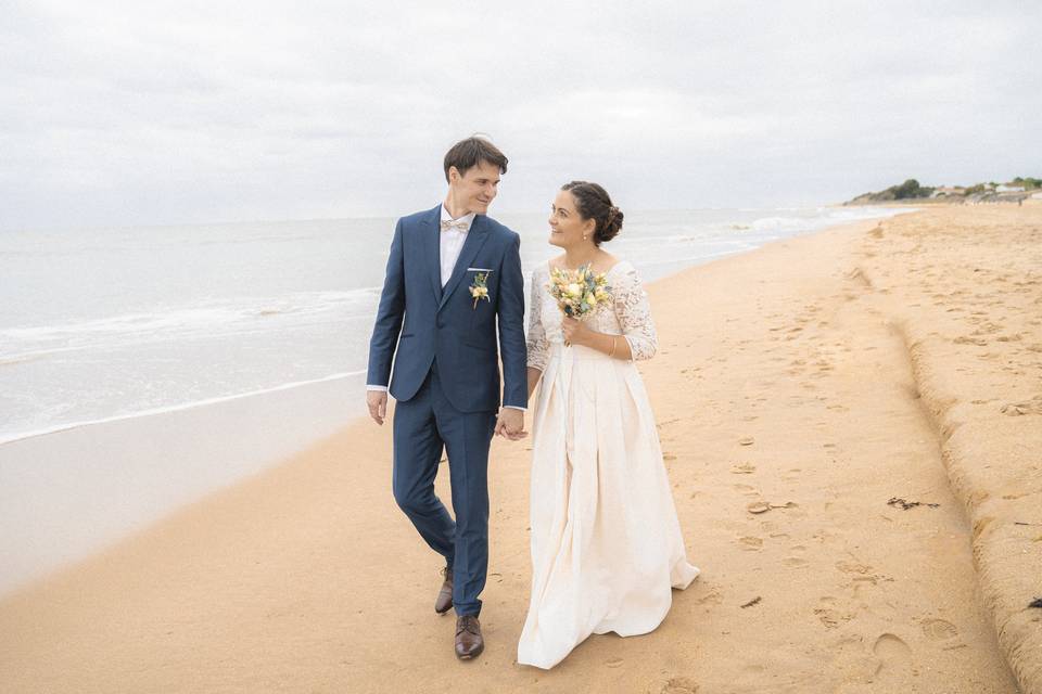 Mariage à la plage La tranche