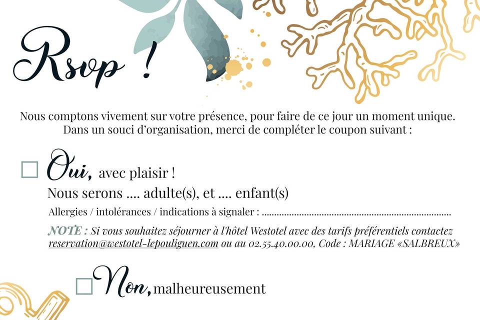 Coupon réponse