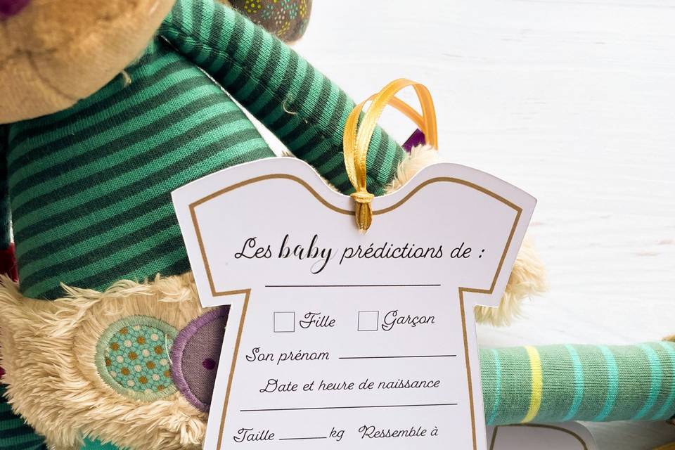 Carte pronostic baby shower