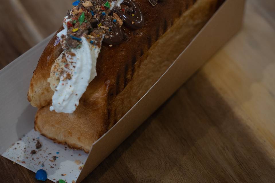 Banane Nutella, éclat M&Ms