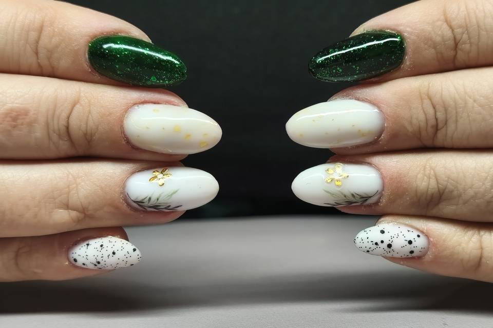 Rallongement avec nail art