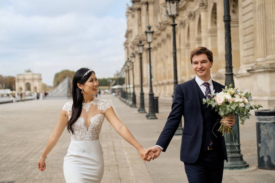 Mariage intime à Paris