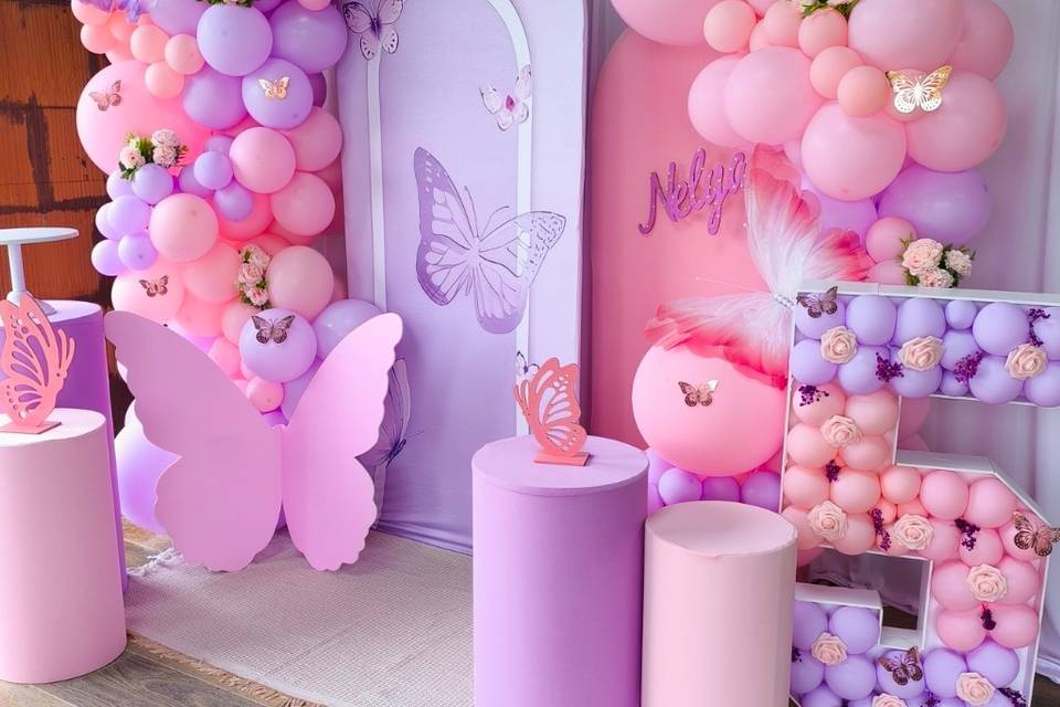 Anniversaire pastel papillon