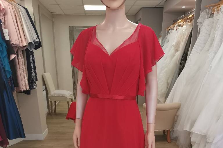 Robe cocktail rouge