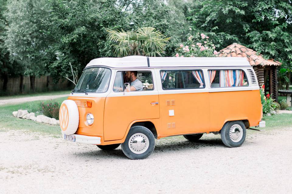 Mariage hippie chic combi vw