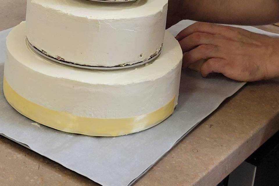 Préparation naked cake