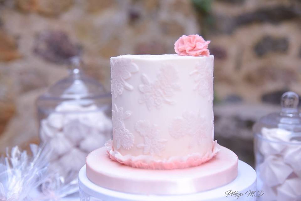 Cake pops blancs et roses