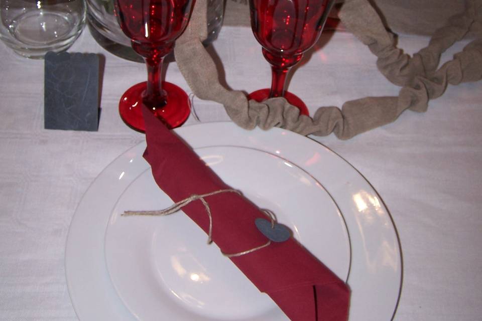 Décoration Table rouge