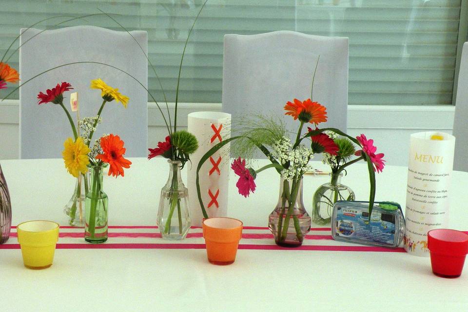 Table en couleurs