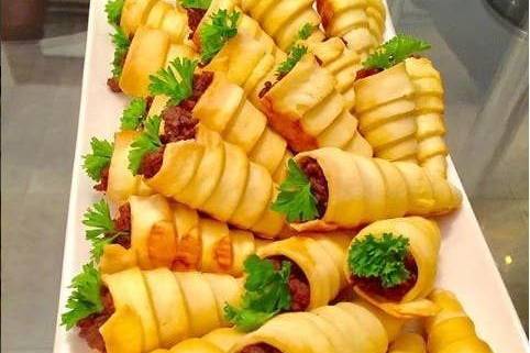 Cornet fouré a la viande