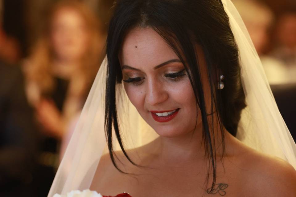 Sourire de la mariée