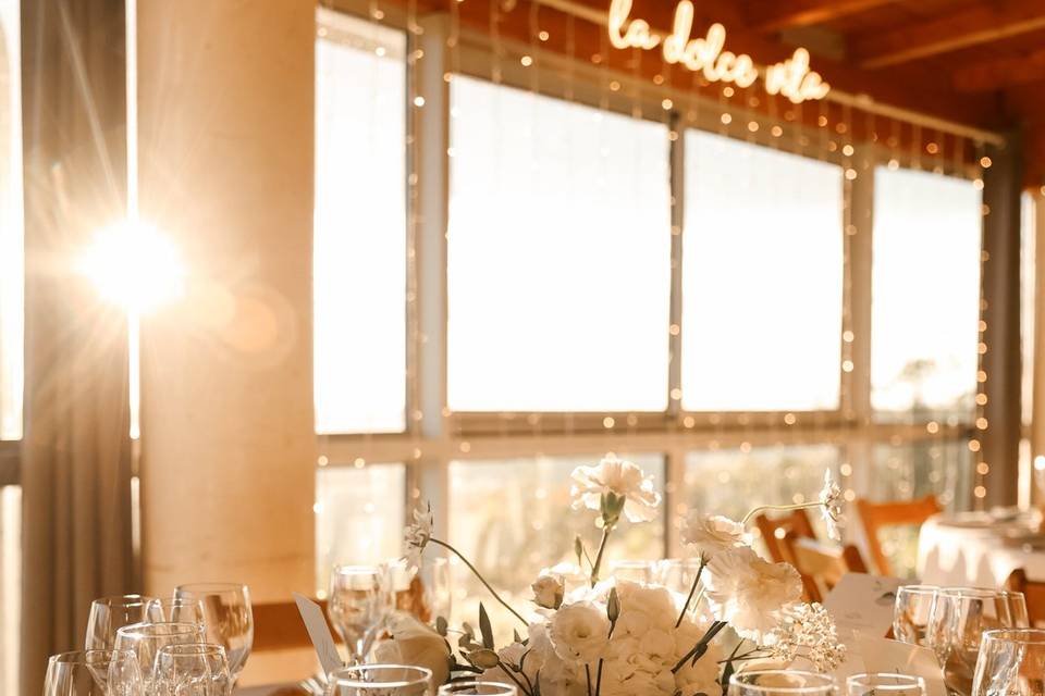 Décoration de table au sunset