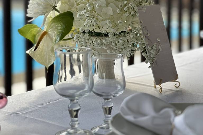 Composition florale blanche