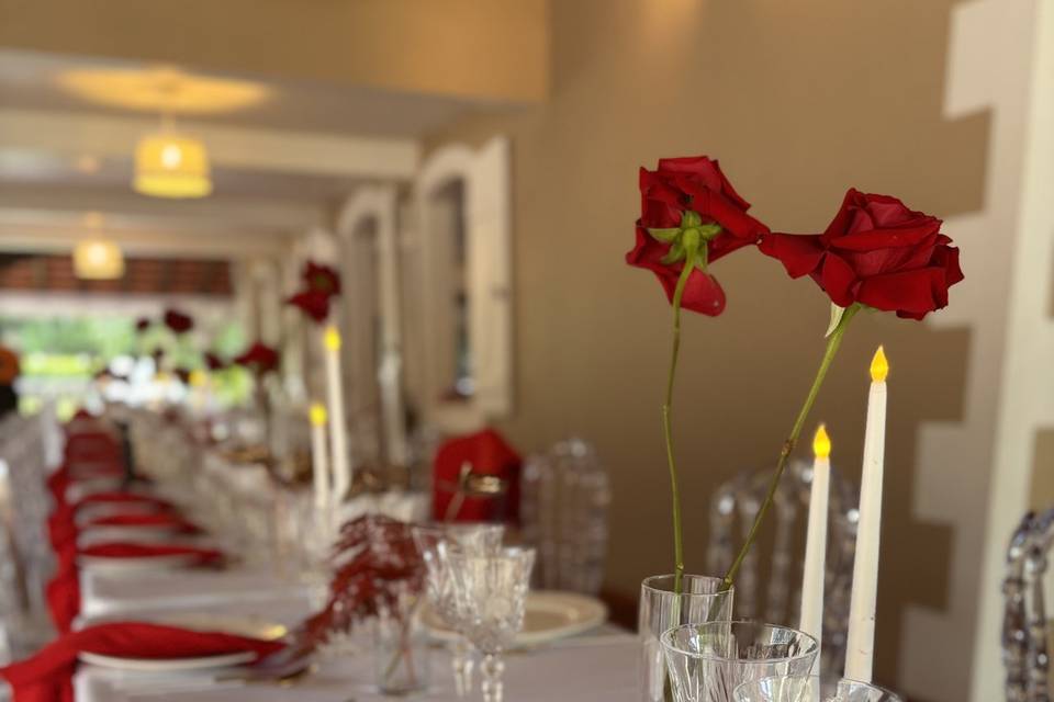Art de la table en rouge