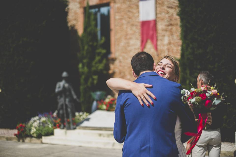 Avant la cérémonie à la mairie