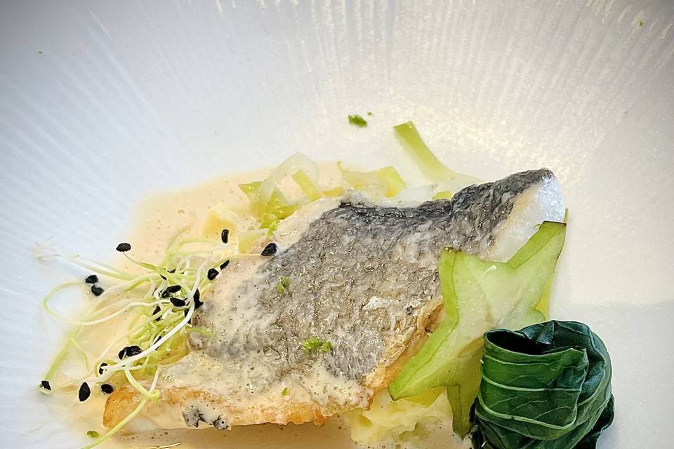 Daurade bisque langoustine