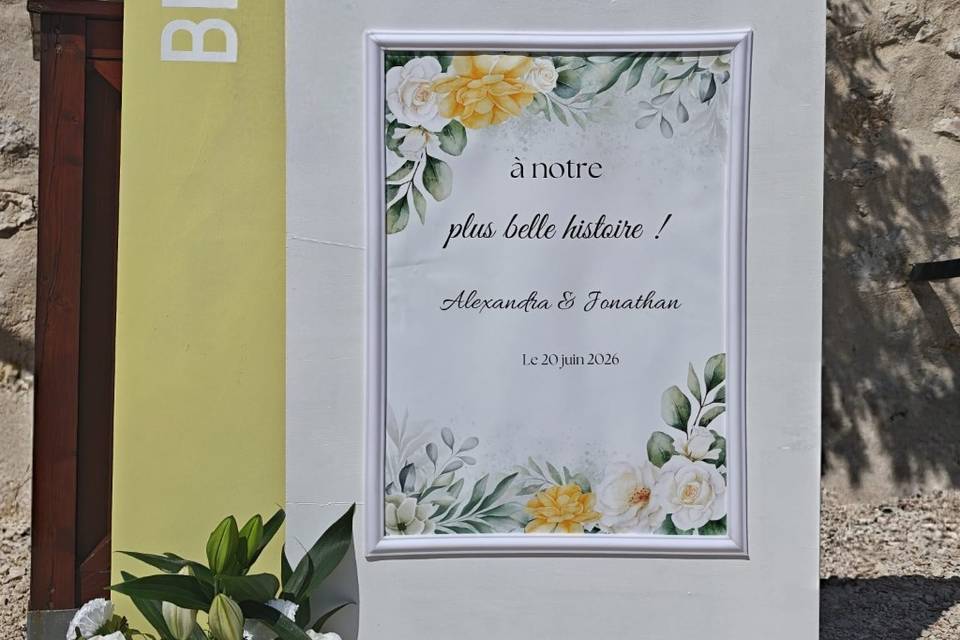 Panneau de bienvenue