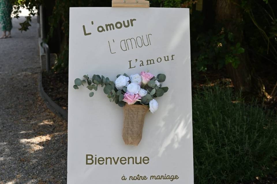 Panneau de bienvenue