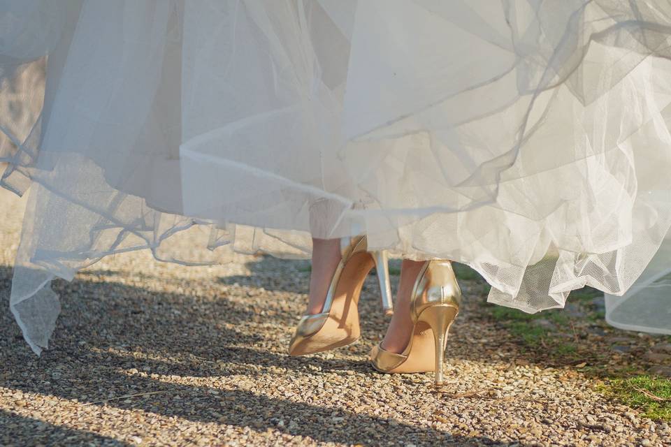 Détail chaussures mariée